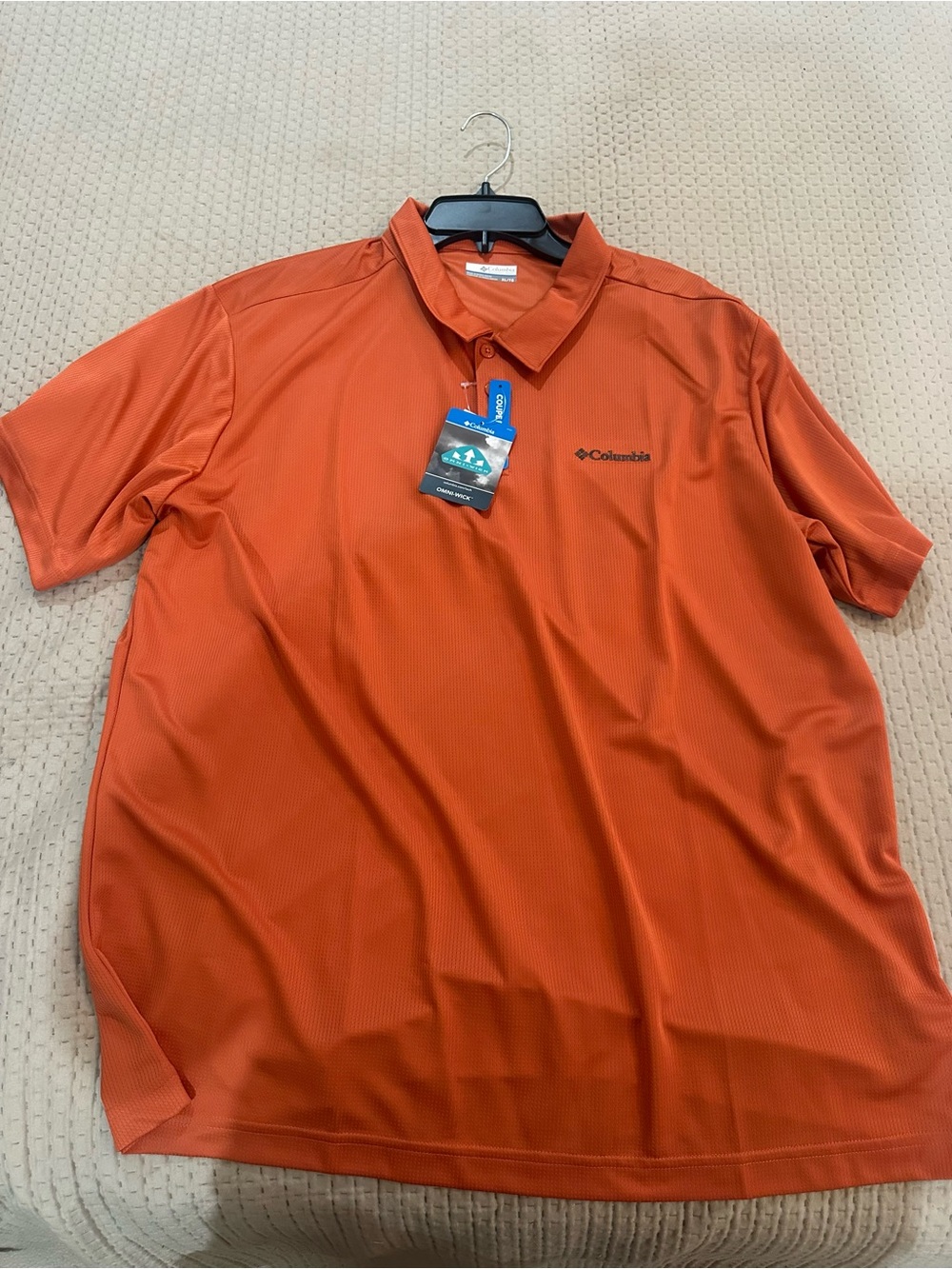 Columbia Men's Rust Orange Short-Sleeve Performance Polo